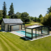 Swimming pool retractable sunroom S111 - Thumbnail Image 3