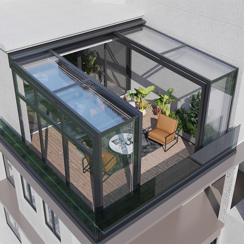Courtyard Retractable Sunroom S111 - Image 2