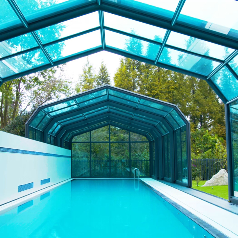 Swimming pool retractable sunroom S180 - Image 3