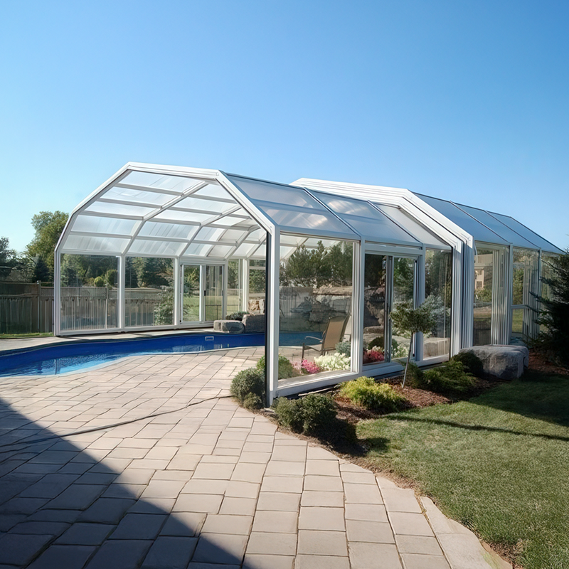 Swimming pool retractable sunroom S180 - Image 5